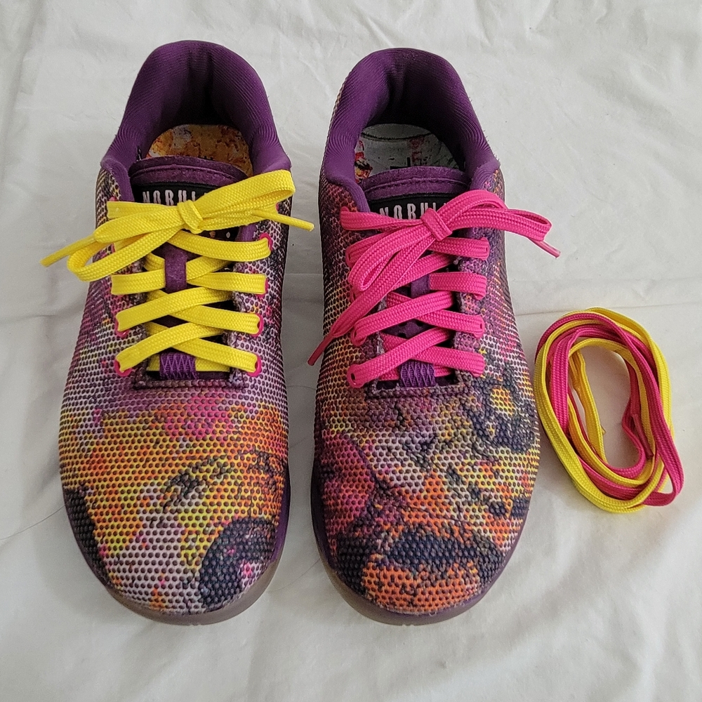 Limited Edition Nobull Sam Dancer Trainers Women 9 / Men 7.5 Purple Pink Yellow